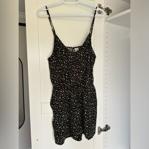 Medium Sized Black Floral HM Romper